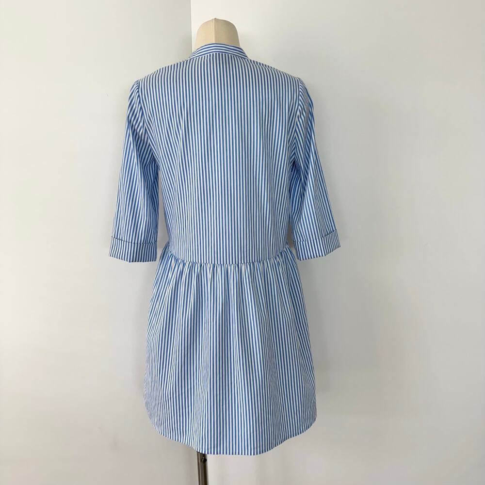Tuckernuck Blue Stripe Royal Shirt Mini Dress XS Oversized - Picture 8 of 12